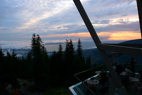 Sun setting over Vancouver