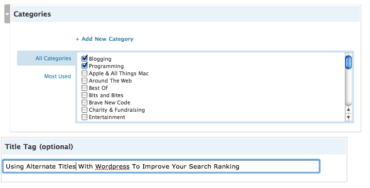 Wordpress SEO Title Tag Plugin