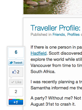 Floating Sharing Widget