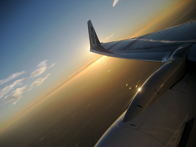 Airplane Sunset