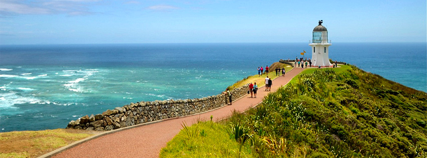 Cape Reinga, North Island, New Zealand Free facebook header image from New Zealand
