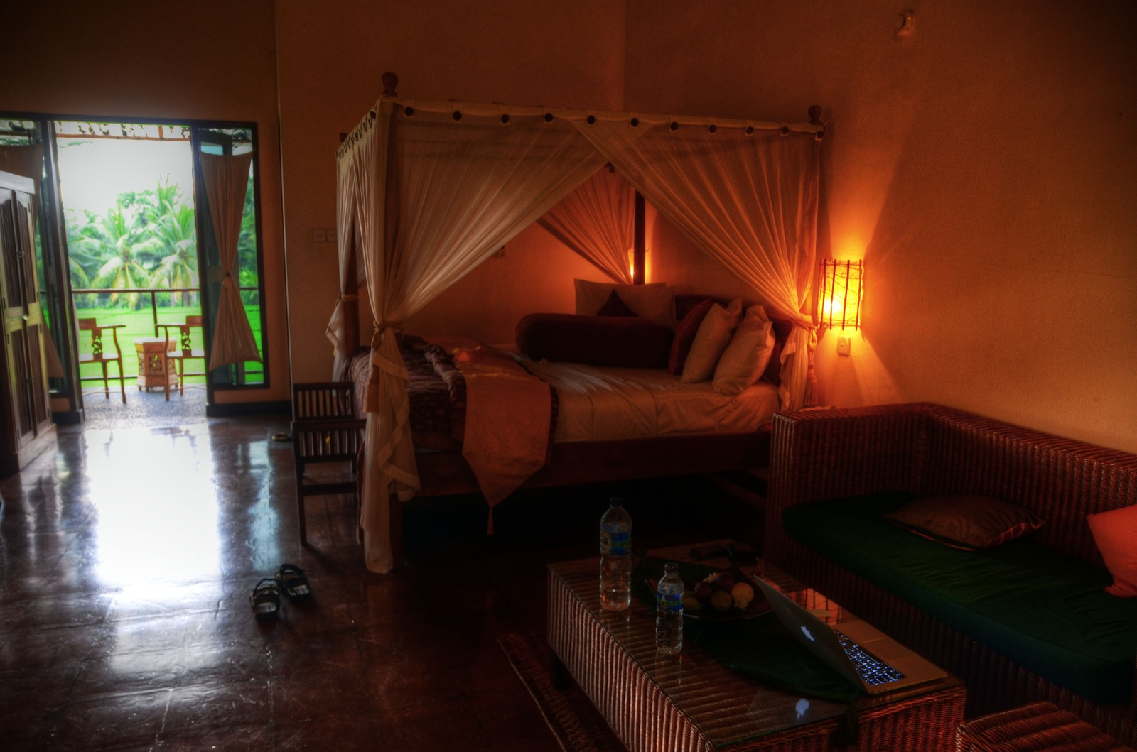 My hotel room in Ubud, Bali, Indonesia